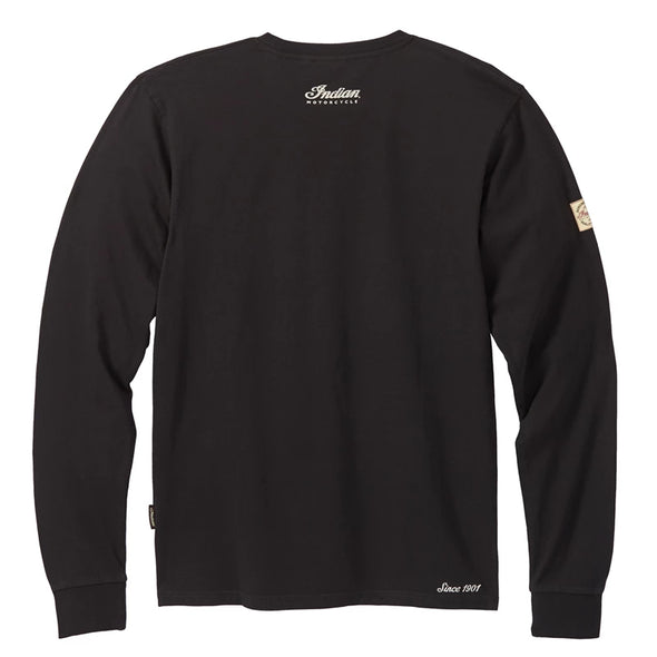 Men's Long Sleeve Script Logo T-Shirt - Black