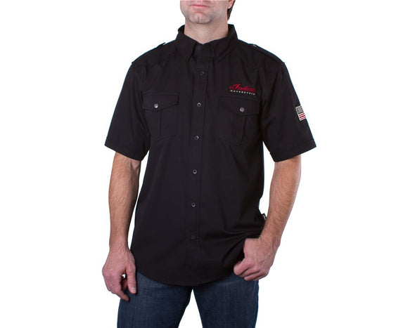Men's Short-Sleeve Casual Shirt -Black