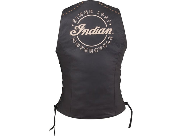 Women's Classic Leather Vest, Black by Indian Motorcycle®