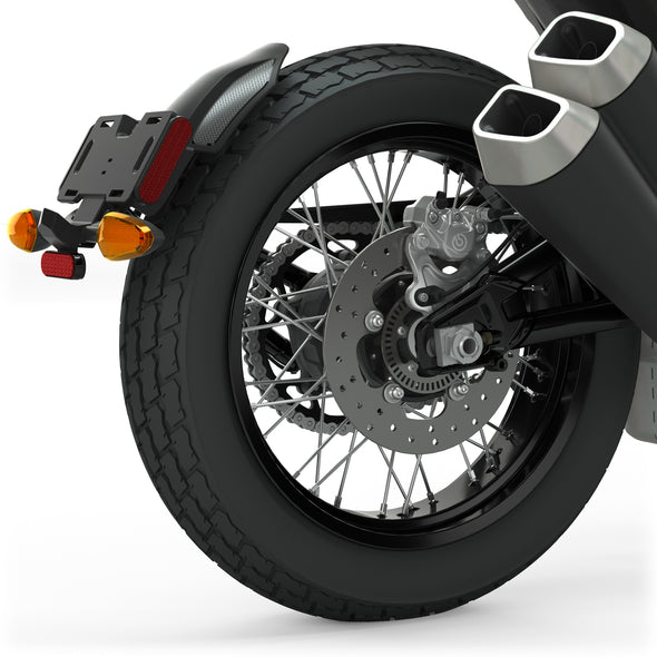 Aluminum 19 in. Front and 18 in. Rear Spoke Wheel Set - Black ONLY 3 SETS LEFT IN STOCK