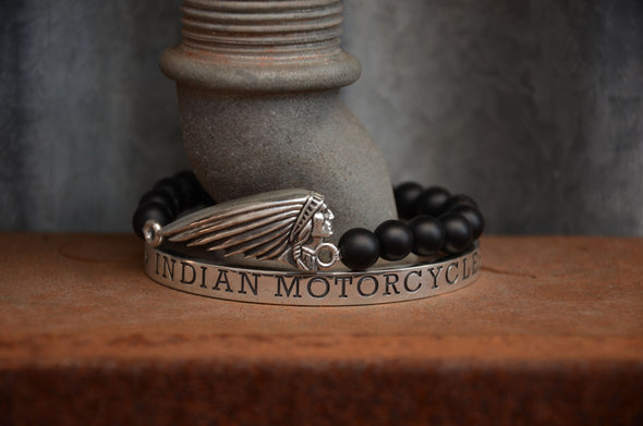 Indian Engraved Logo Cuff