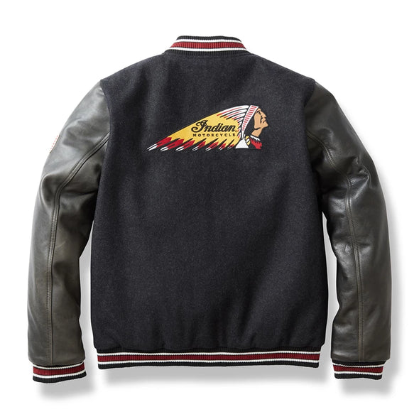Men's Varsity Bomber Jacket - Black