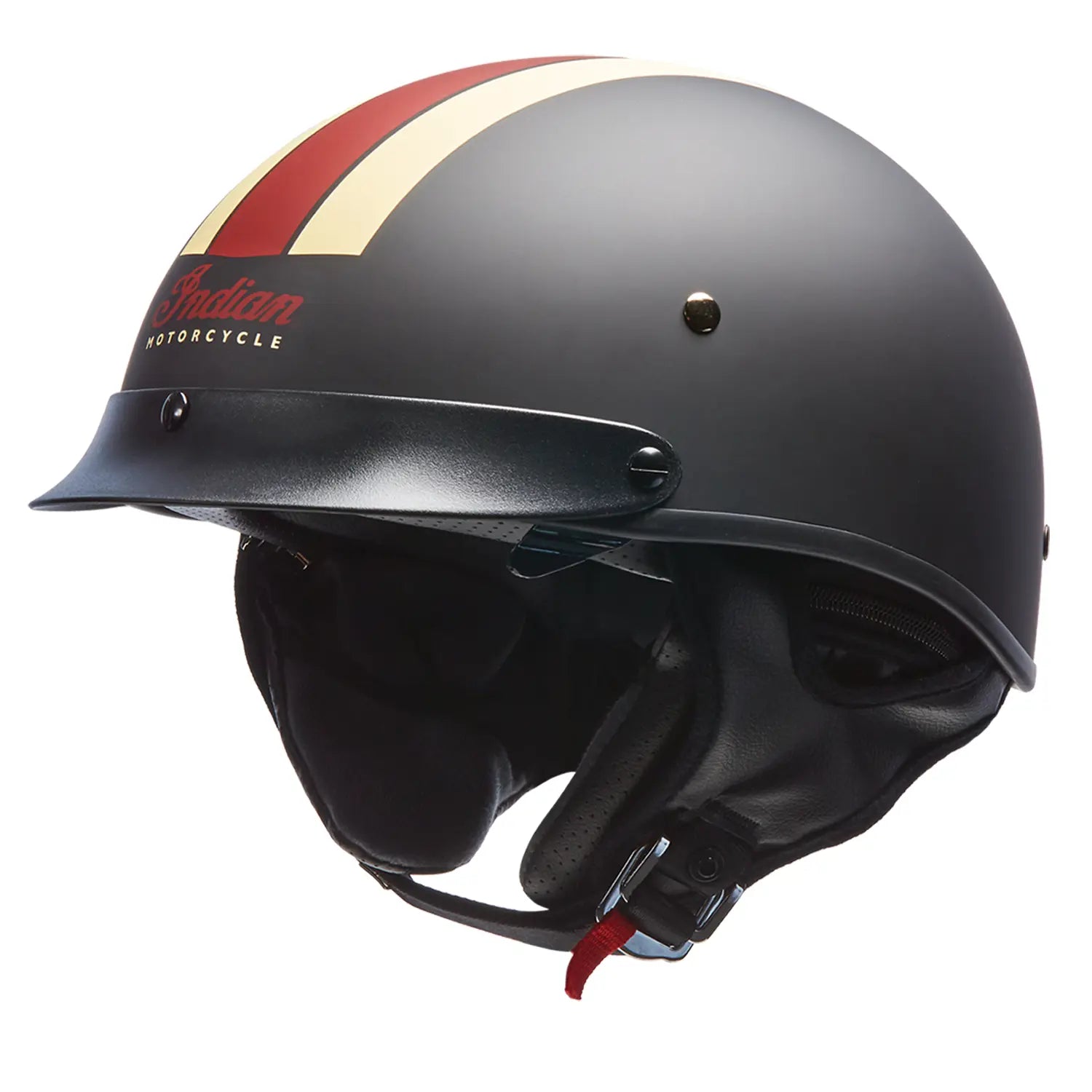 Half Helmet with Retro Racing Stripe, Black – Indian Motorcycle Australia