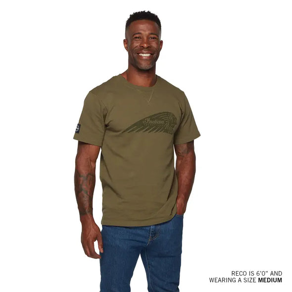 Men's Tonal Headdress T-Shirt - Green