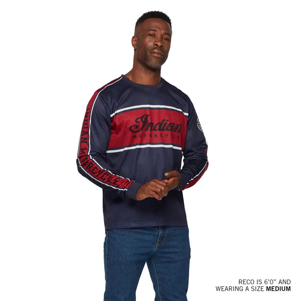 Men's Script Performance Long Sleeve T-Shirt - Navy