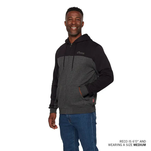 Men's Colorblock Script Hoodie - Gray