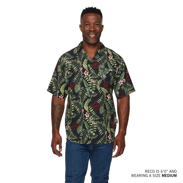 Men's Tropical Print Shirt - Green