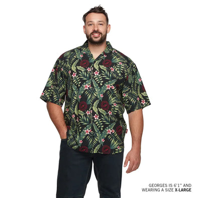 Men's Tropical Print Shirt - Green