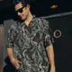 Men's Tropical Print Shirt - Green