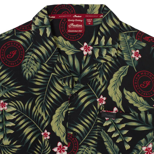 Men's Tropical Print Shirt - Green