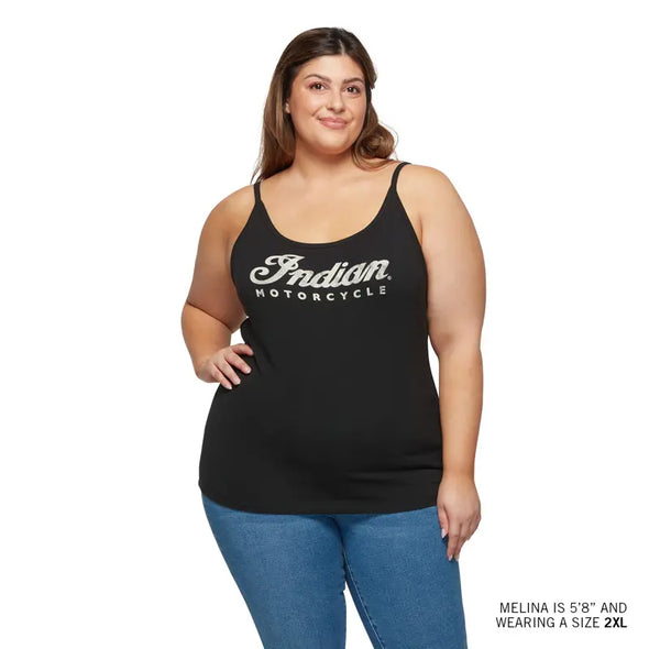 Women's Script Logo Cami - Black