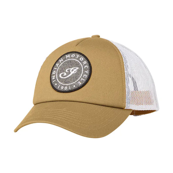 Felt Patch Trucker Cap - Brown