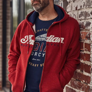 Men's USA Flag Hoodie, Red