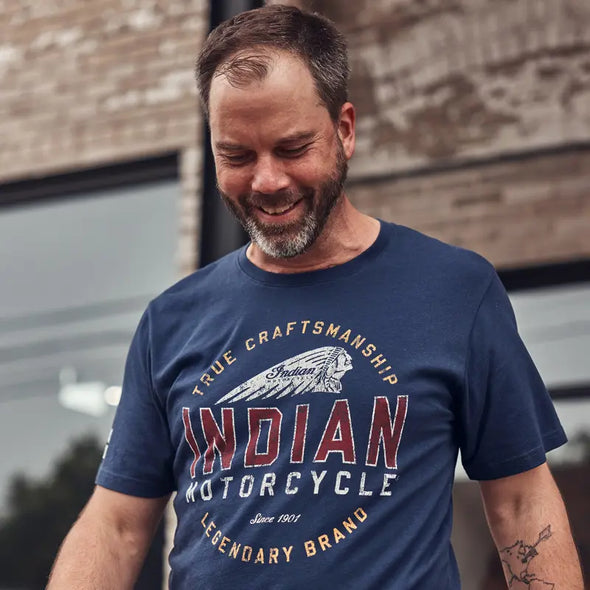 Men's True Craftsmanship Headdress T-Shirt - Navy