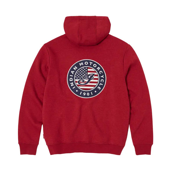 Men's USA Flag Hoodie - Red