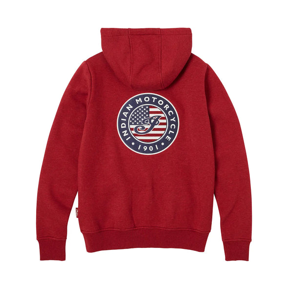 Women's USA Flag Hoodie, Red