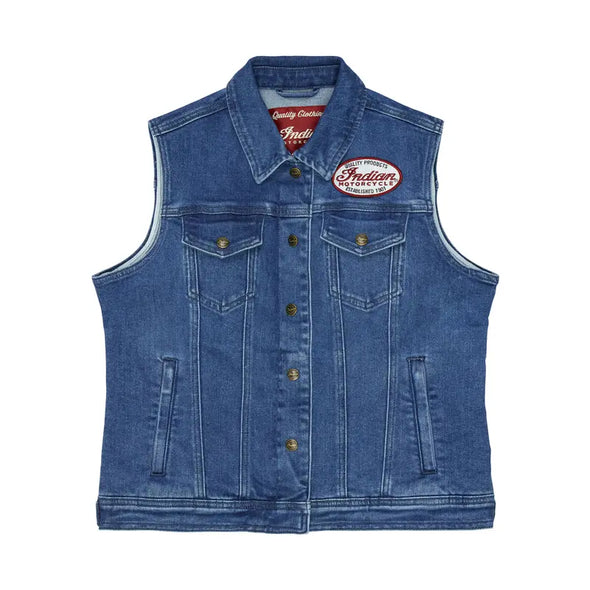 Women's Portland Denim Vest, Blue