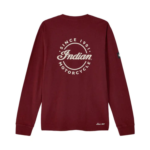 Men's Script Icon Pocket Long Sleeve T-Shirt, Port