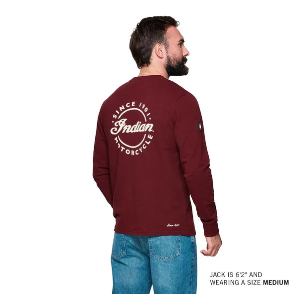 Men's Script Icon Pocket Long Sleeve T-Shirt, Port