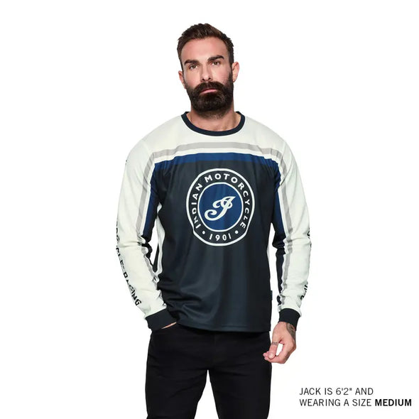Men's I Script Performance Racing Long Sleeve T-Shirt, Blue