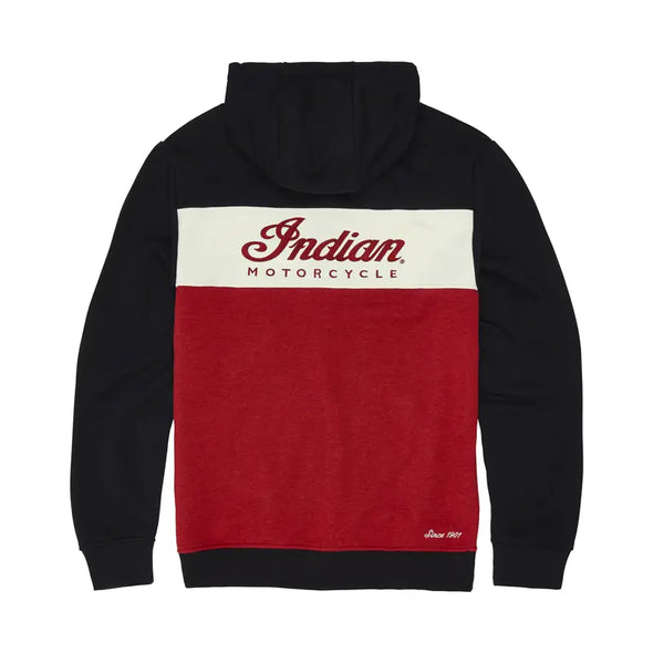 Men's Script Logo Colorblock Hoodie, Red