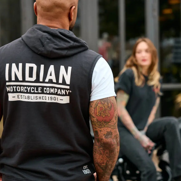 Men's Sleeveless Established 1901 Hoodie, Black