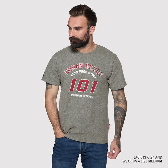 Men's Indian Scout 101 T-Shirt, Gray