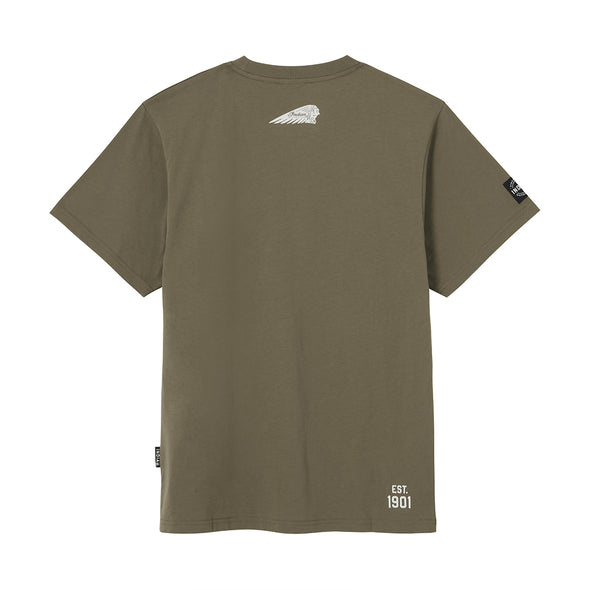 Mens Indian Company Logo Tee, Green