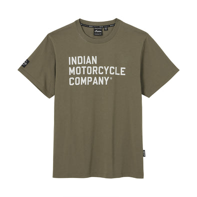 Mens Indian Company Logo Tee, Green