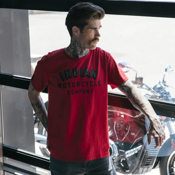 Men's Arched Block Logo T-Shirt, Red