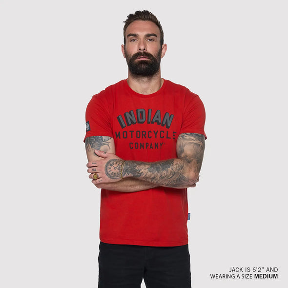 Men's Arched Block Logo T-Shirt, Red