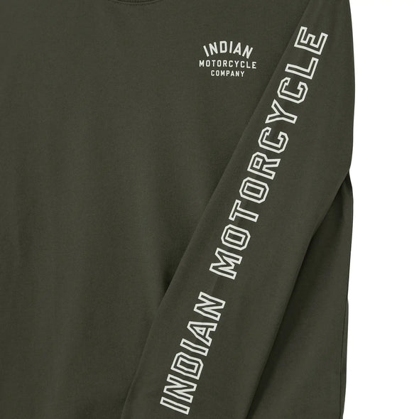 Men's Logo Sleeve Printed Long Sleeve T-Shirt, Green