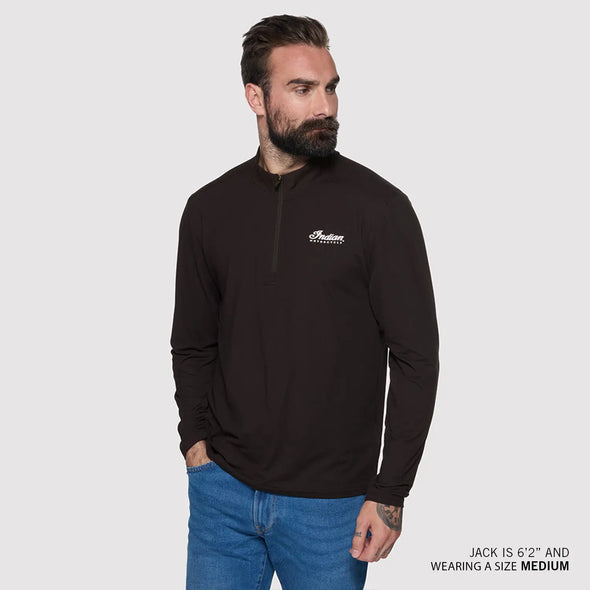 Men's Essential Quarter Zip Top, Black