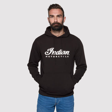 Men's Essential Script Logo Hoodie, Black