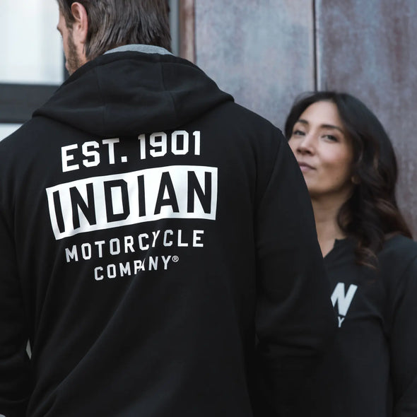 Men's Est 1901 Indian Motorcycle Hoodie, Black