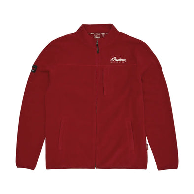 Men's Zip Thru Fleece Top, RED