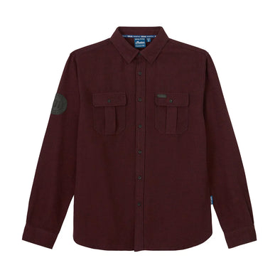 Men's Flannel Twill Shirt, Red