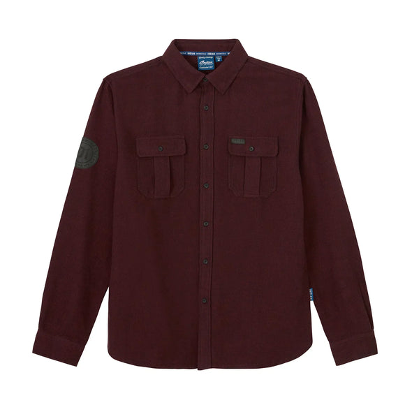 Men's Flannel Twill Shirt, Red