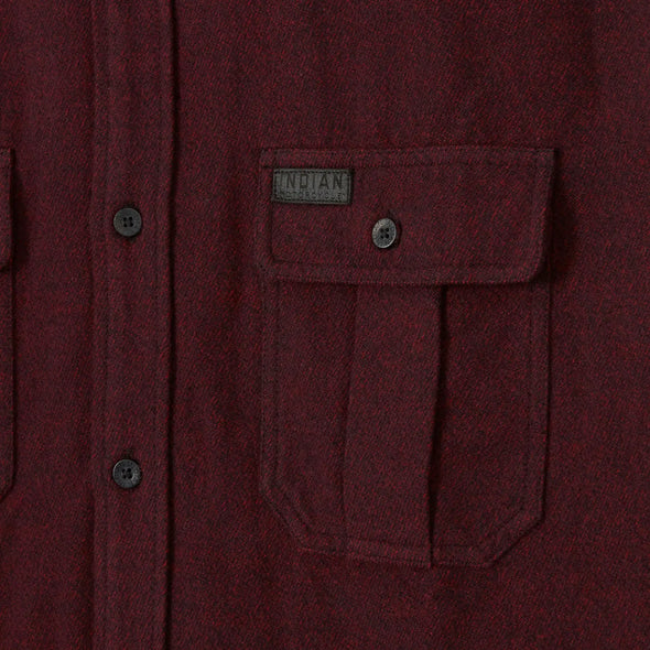 Men's Flannel Twill Shirt, Red