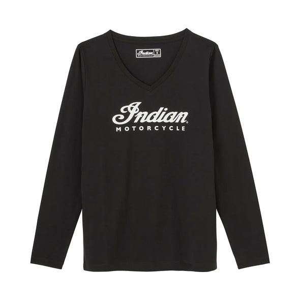 Women's Essential Script Logo Long Sleeve T-Shirt, Black