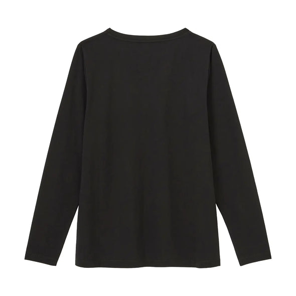 Women's Essential Script Logo Long Sleeve T-Shirt, Black
