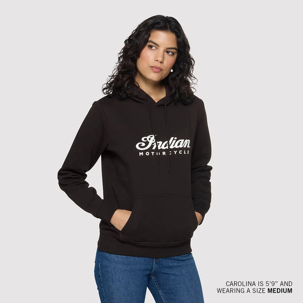 Women's Essential Script Logo Hoodie, Black