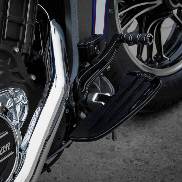 Rider Floorboards with Inlays in Gloss Black, Pair