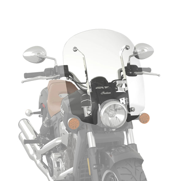 Polycarbonate 19 in. Quick Release Windshield, Chrome
