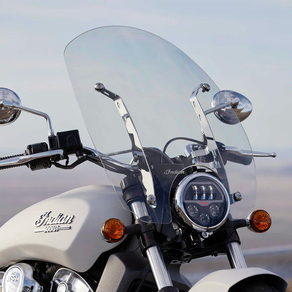 Polycarbonate 21 in. Quick Release Windshield, Chrome