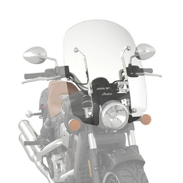 Polycarbonate 21 in. Quick Release Windshield, Chrome
