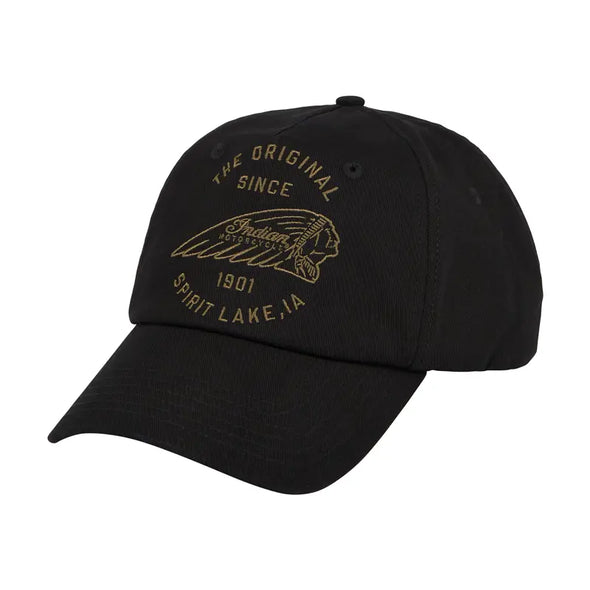 Headdress Embroidered Cap - Black