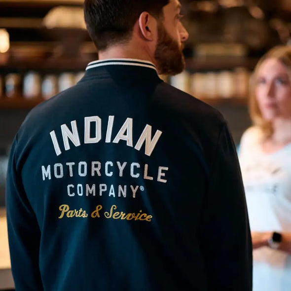 Men's Embroidered Parts & Service Bomber, Navy