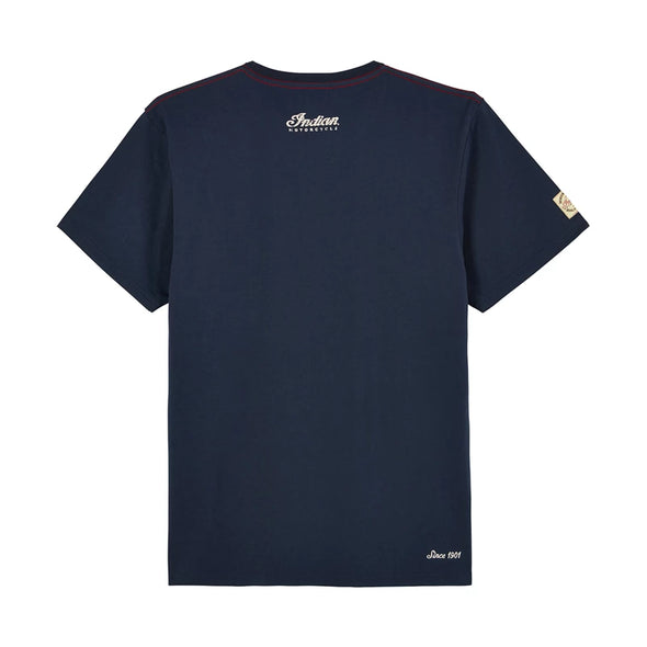 Men's Distressed Block Logo T-Shirt - Navy