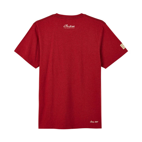 Men's Red Marl Script Logo T-Shirt - Red